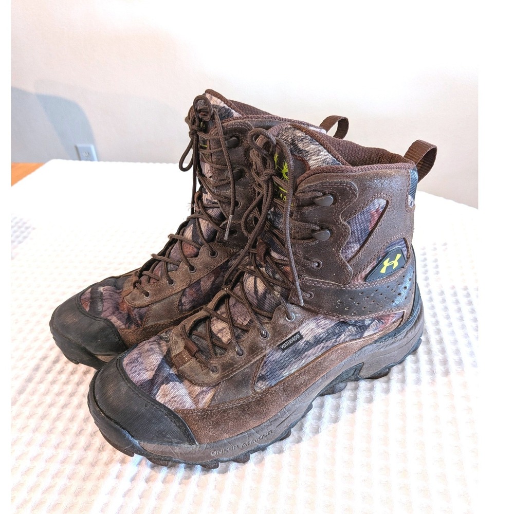 Under Armour Speed Freek Bozeman Waterproof Hunting Boots Camo Mens Size 10